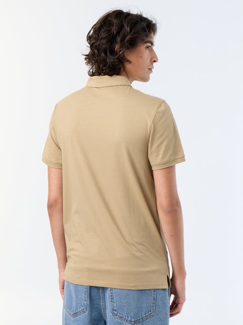 Polo de punto con cuello abotonado - Kiabi