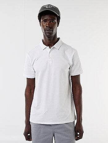 Polo de punto con cuello abotonado