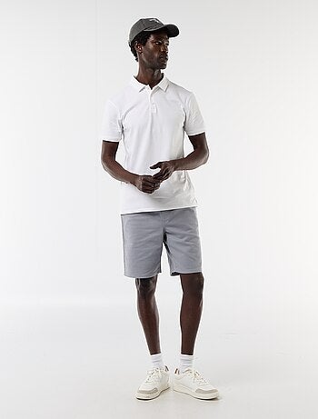 Polo de punto con cuello abotonado