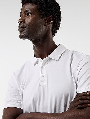 Polo de punto con cuello abotonado