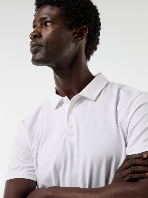 Polo de punto con cuello abotonado - Kiabi