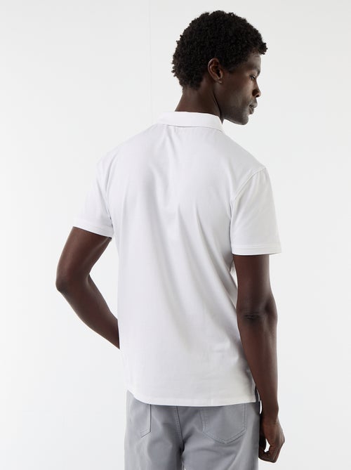 Polo de punto con cuello abotonado - Kiabi