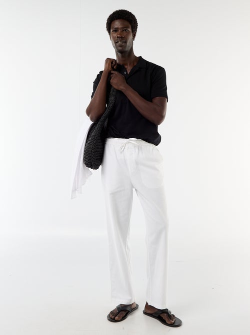 Polo de punto con cuello abotonado - Kiabi