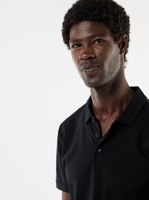 Polo de punto con cuello abotonado - Kiabi