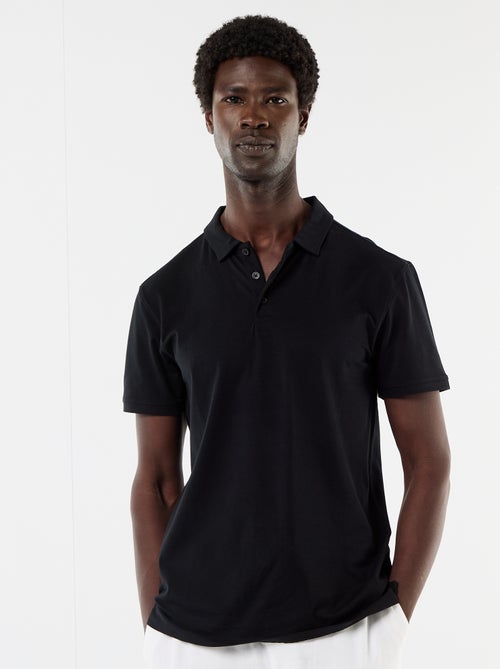 Polo de punto con cuello abotonado - Kiabi