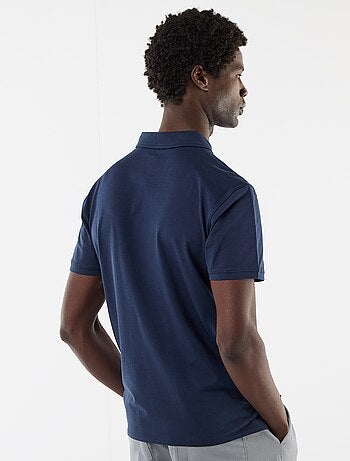 Polo de punto con cuello abotonado