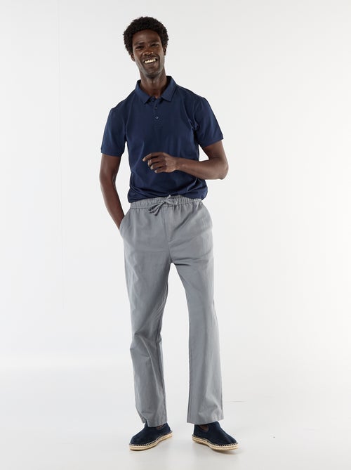 Polo de punto con cuello abotonado - Kiabi