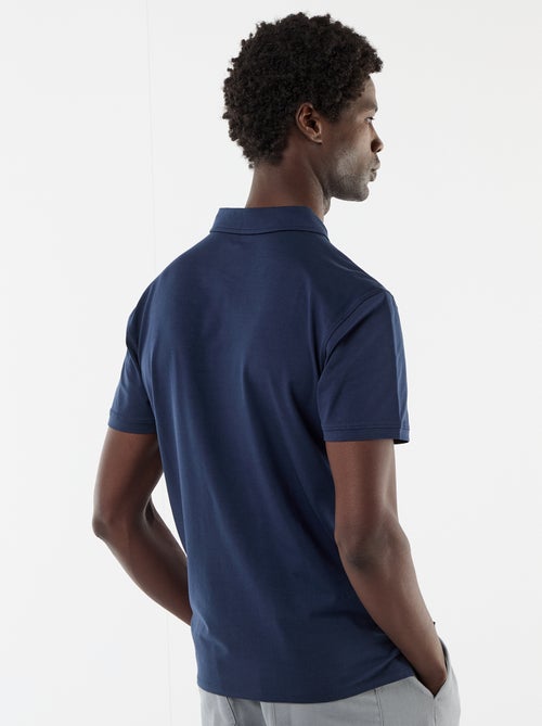 Polo de punto con cuello abotonado - Kiabi