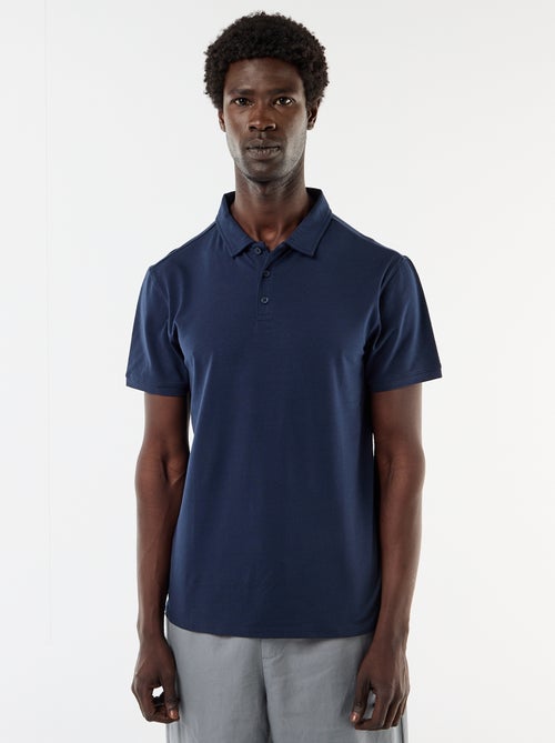 Polo de punto con cuello abotonado - Kiabi