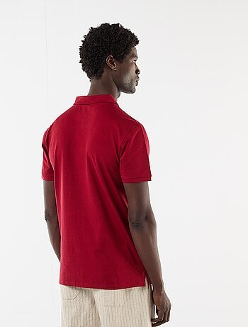 Polo de punto con cuello abotonado