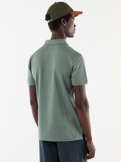 Polo de punto con cuello abotonado - Kiabi