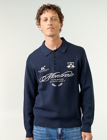 Polo de punto con estampado