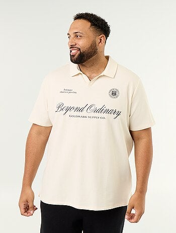 Polo de punto de jersey de manga corta
