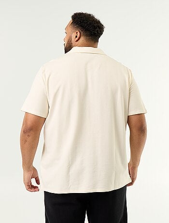 Polo de punto de jersey de manga corta