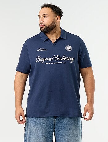 Polo de punto de jersey de manga corta