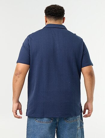 Polo de punto de jersey de manga corta