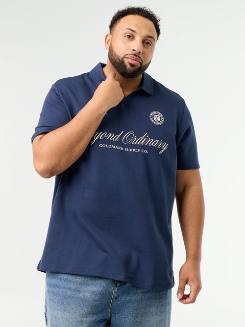 Polo de punto de jersey de manga corta - Kiabi