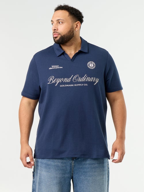 Polo de punto de jersey de manga corta - Kiabi