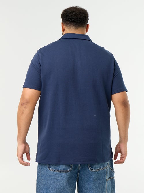Polo de punto de jersey de manga corta - Kiabi