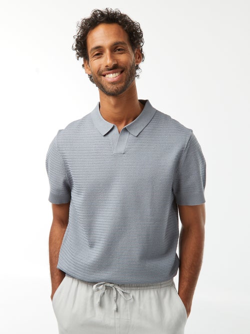 Polo de punto de manga corta - Kiabi