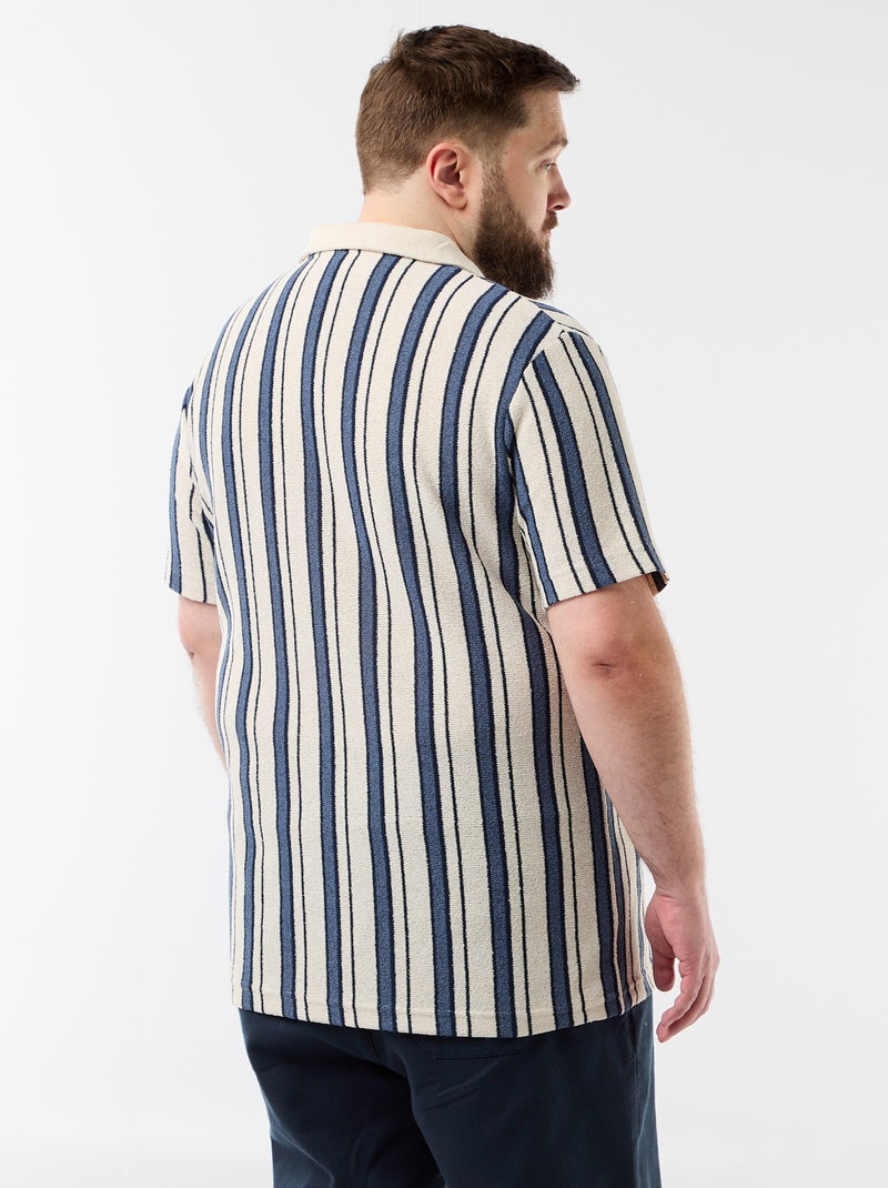 Polo de punto de manga corta Azul - Kiabi