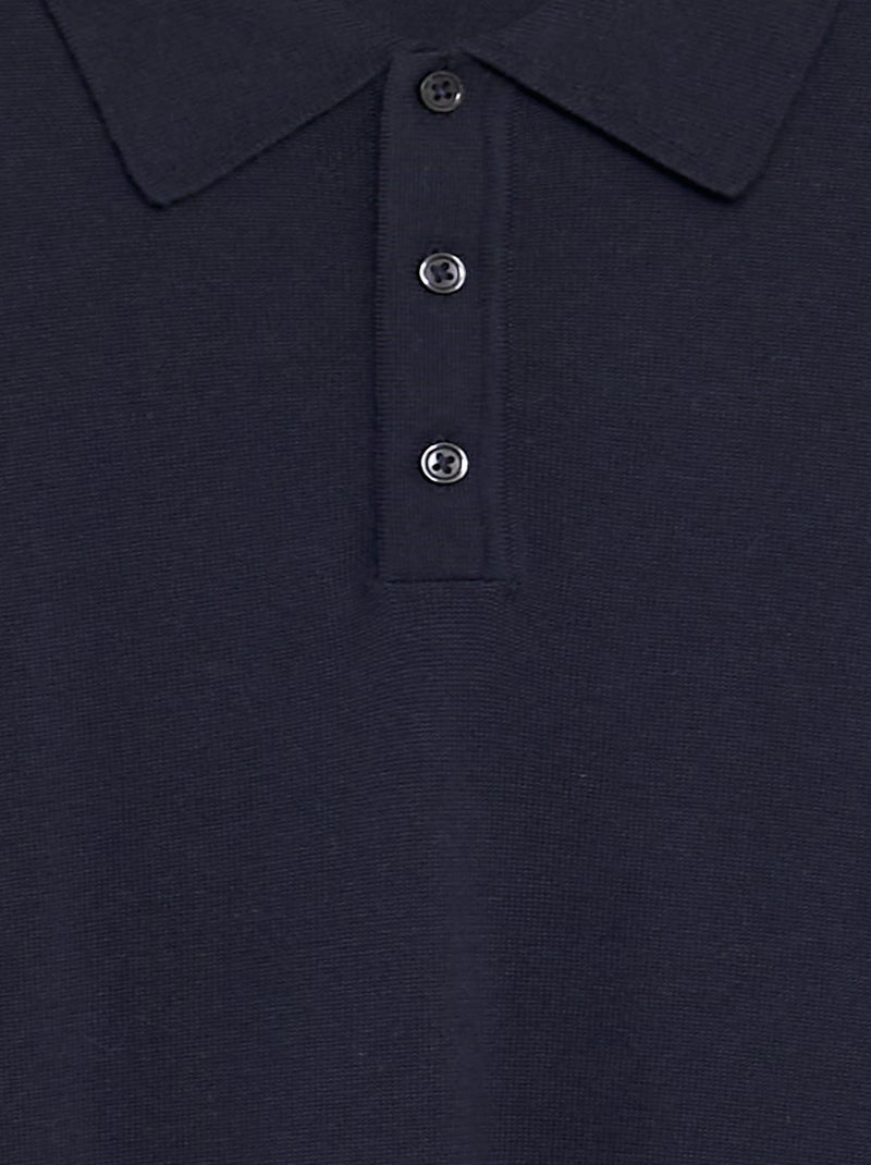 Polo de punto de manga larga AZUL - Kiabi