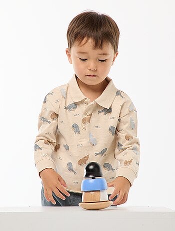 Polo de punto de manga larga