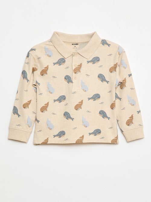 Polo de punto de manga larga - Kiabi