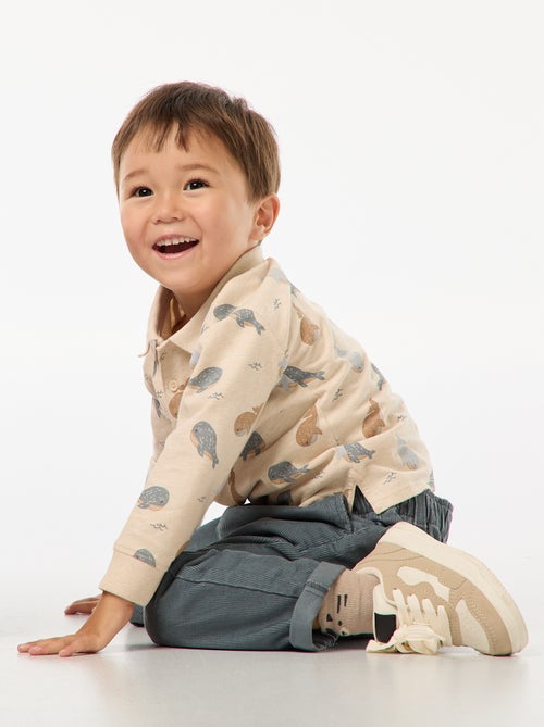 Polo de punto de manga larga - Kiabi