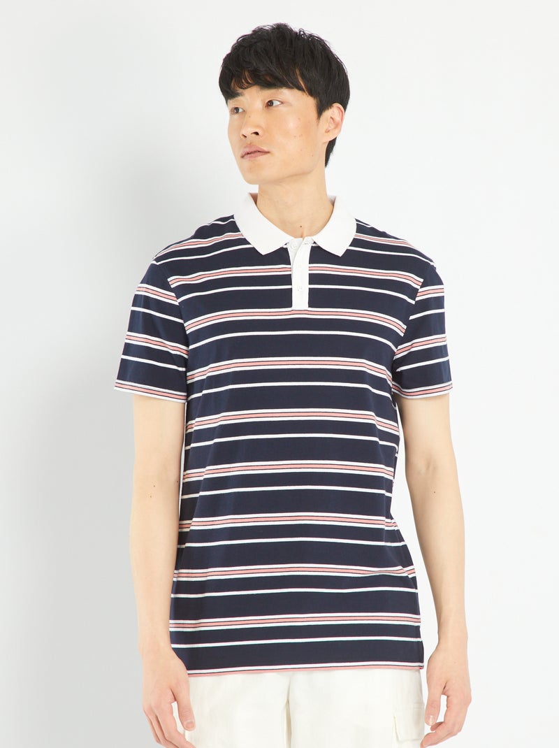 Polo de punto de piqué AZUL - Kiabi