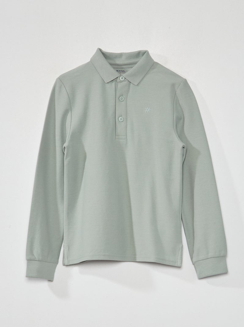 Polo de punto de piqué Azul - Kiabi