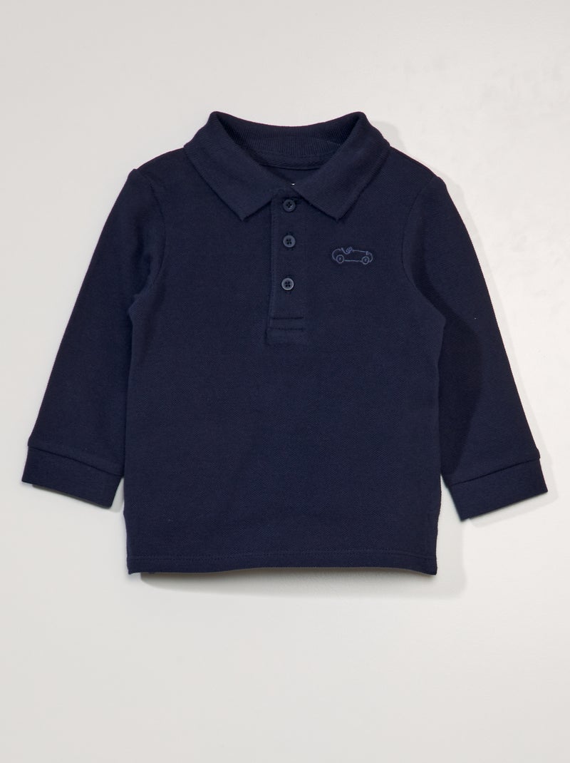 Polo de punto de piqué AZUL - Kiabi