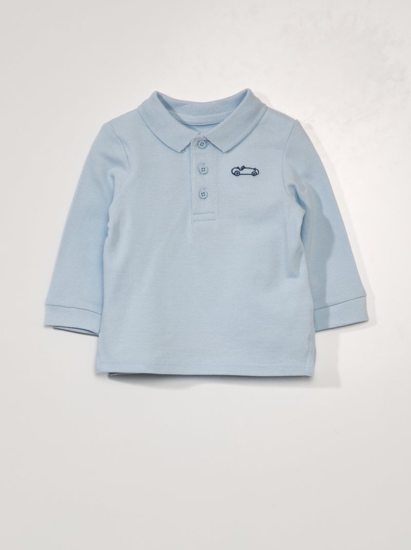 Polo de punto de piqué AZUL - Kiabi