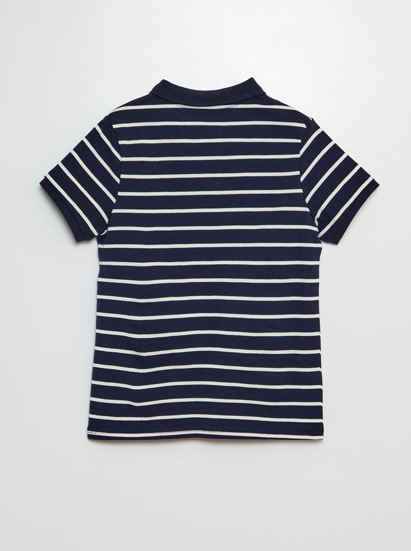 Polo de punto de piqué AZUL - Kiabi