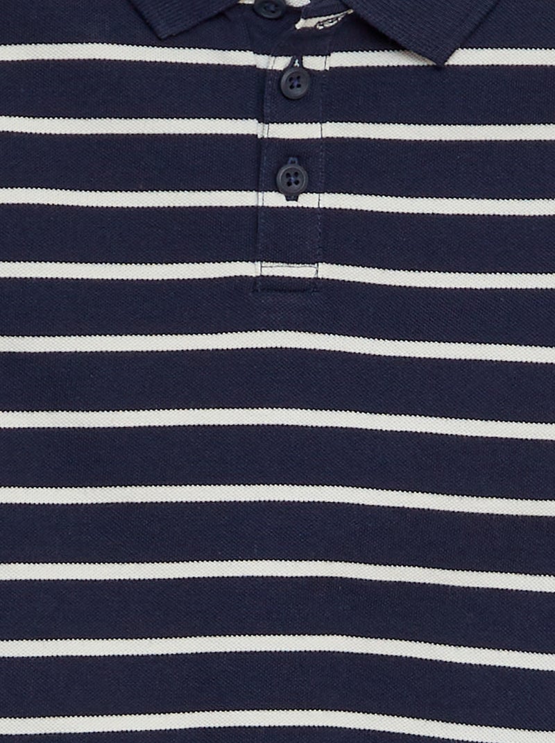 Polo de punto de piqué AZUL - Kiabi