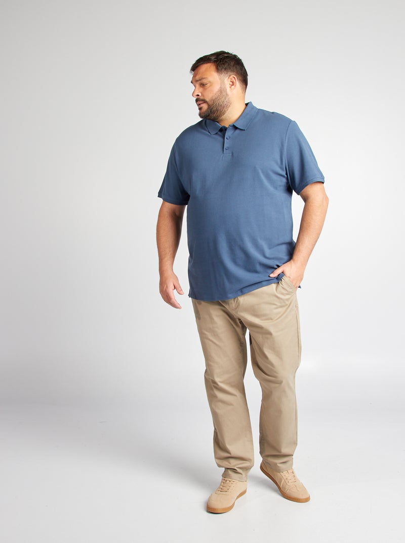 Polo de punto de piqué AZUL - Kiabi