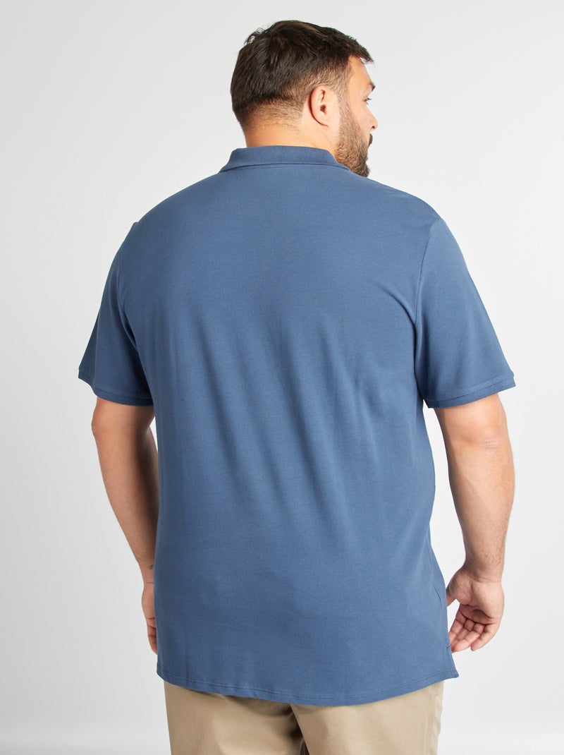 Polo de punto de piqué AZUL - Kiabi