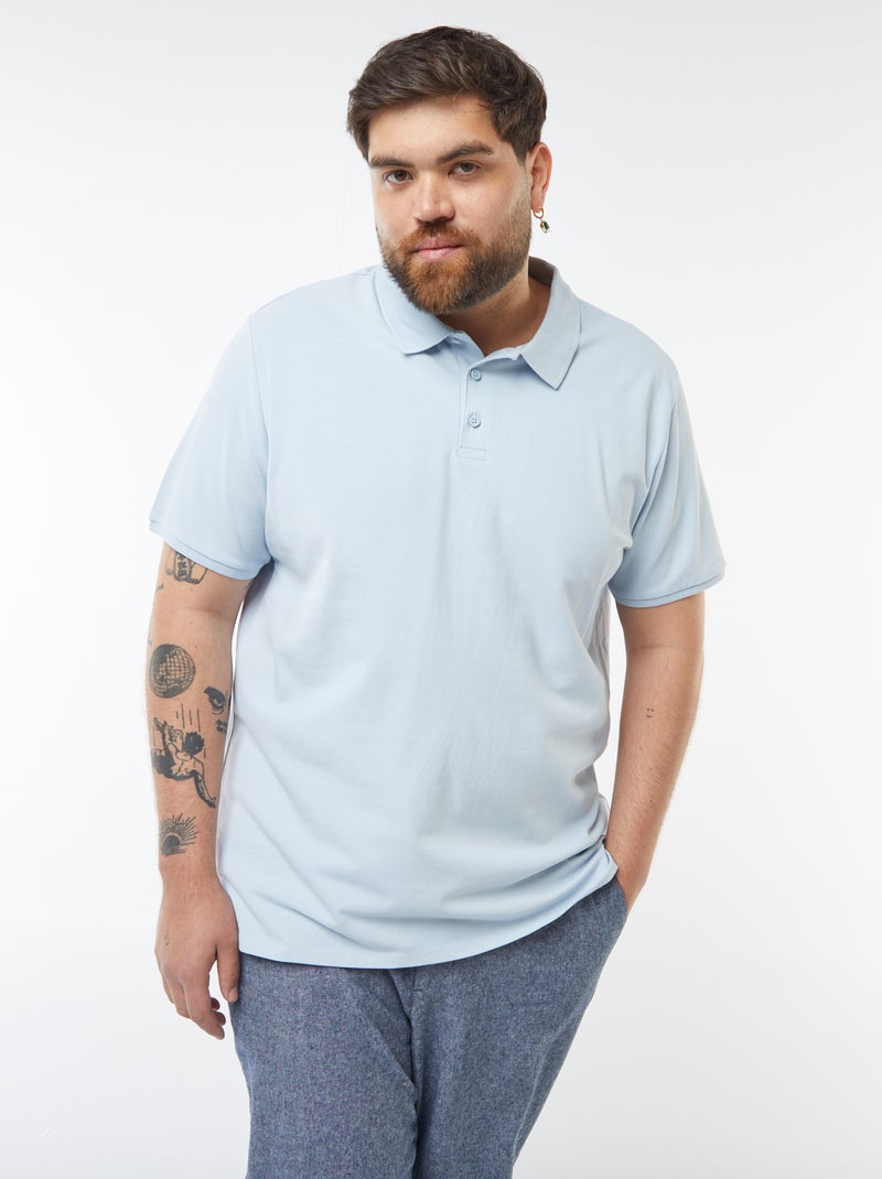 Polo de punto de piqué Azul - Kiabi
