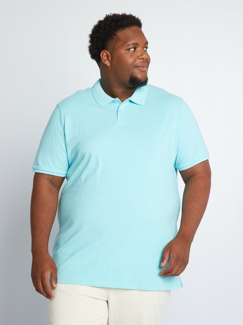 Polo de punto de piqué AZUL - Kiabi