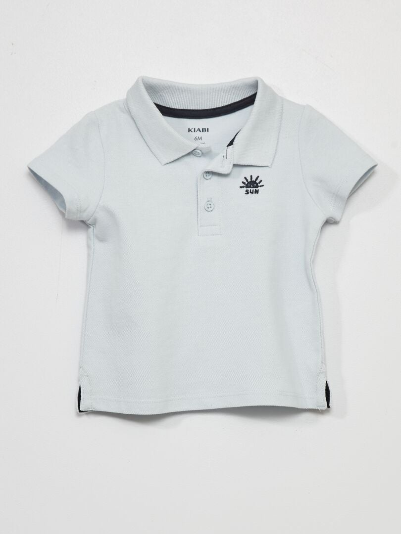 Polo de punto de piqué AZUL - Kiabi