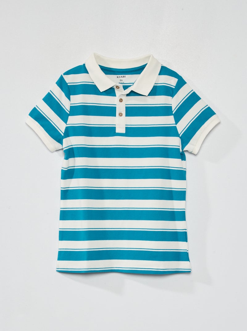 Polo de punto de piqué AZUL - Kiabi