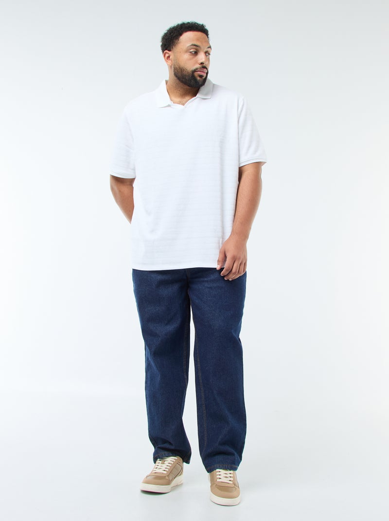 Polo de punto de piqué blanco - Kiabi