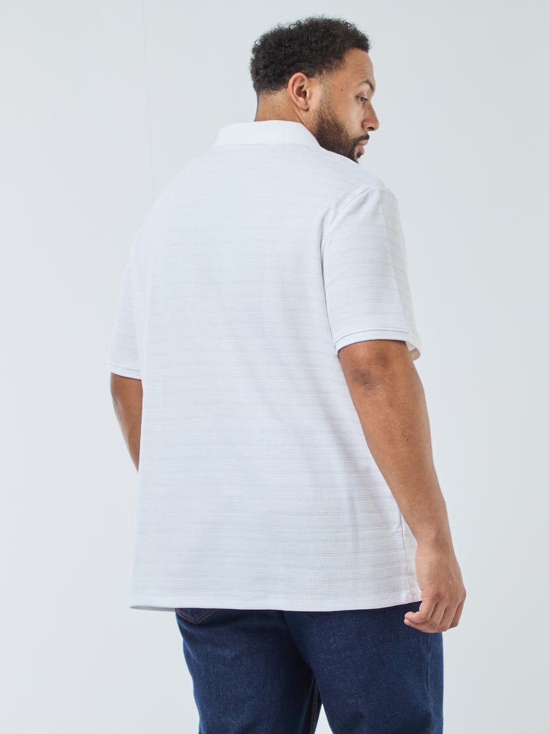 Polo de punto de piqué blanco - Kiabi