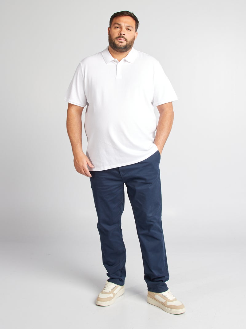 Polo de punto de piqué blanco - Kiabi
