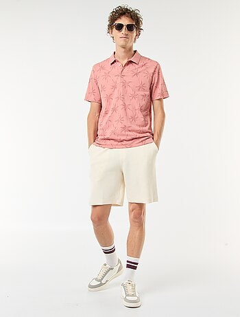 Polo de punto de piqué con motivo all over
