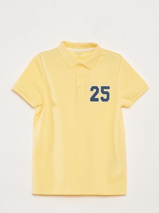 Polo de punto de piqué de estilo deportivo