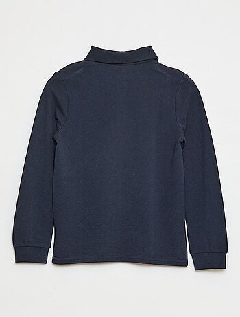 Polo de punto de piqué de manga larga