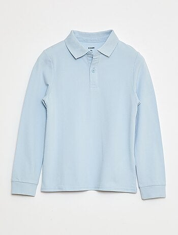 Polo de punto de piqué de manga larga