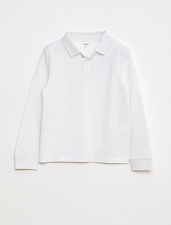 Polo de punto de piqué de manga larga