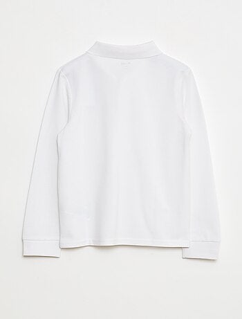 Polo de punto de piqué de manga larga